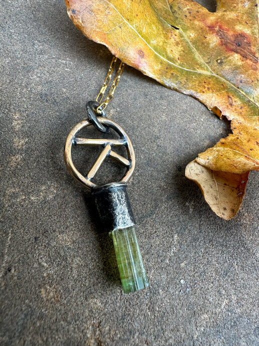 Sacred Symbols- Green Tourmaline Talisman