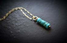 Load image into Gallery viewer, 14kt gold Turquoise Talisman